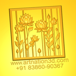 Special 3D wall panel flowers relief file free for new website visitors www.artnation3d.com