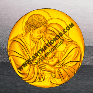 Holy Family 3D CNC Relief Model | Jesus, Mary & Joseph