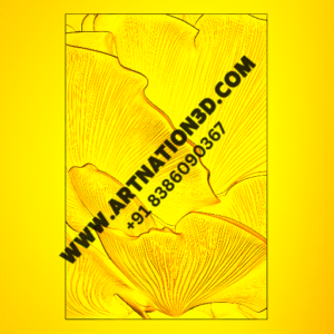 3D Ginkgo Leaf Panel Design | RLF File for CNC & ArtCAM