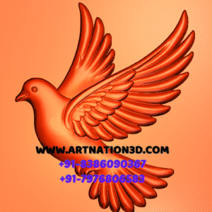 Flying Dove Relief Model for CNC