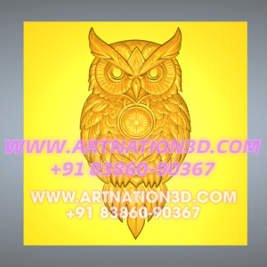 Majestic Owl CNC Relief Design – Only at www.artnation3d.com