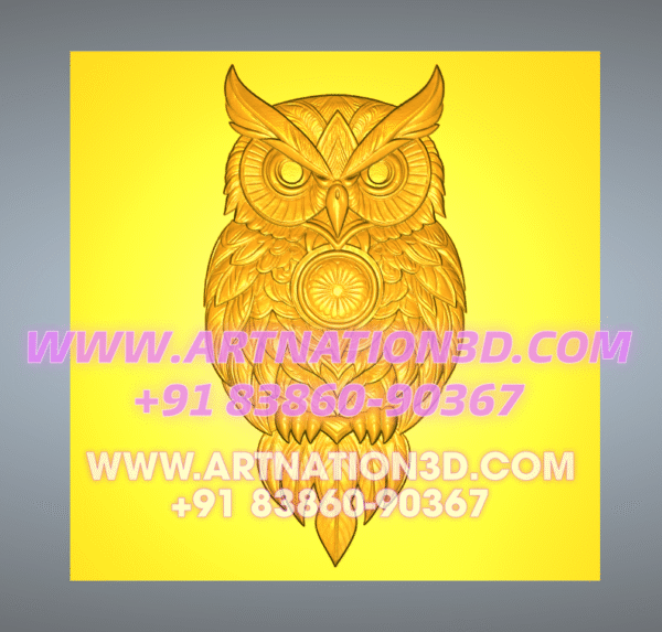 Majestic Owl CNC Relief Design – Only at www.artnation3d.com
