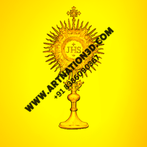 Christian Monstrance with JHS Symbol – CNC Relief Design