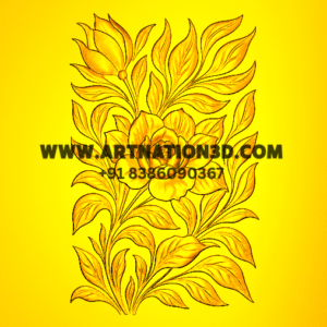 Floral Bloom Relief Design