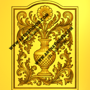 Royal Floral Pot Panel Design