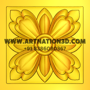 Golden Floral CNC Panel Design