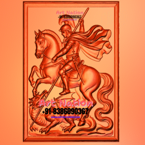 St. George Slaying the Dragon | 3D Relief Design for CNC