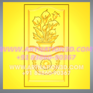 Flower Pot 3D Door Panel Design