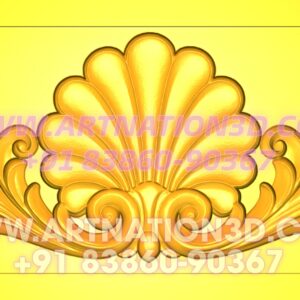 Ornamental Shell Motif 3D Relief Design