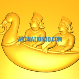 Traditional Boatmen Relief 3D Model