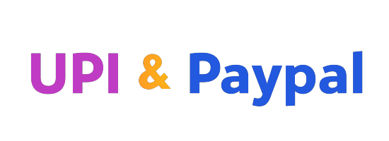 UPI & PayPal available
