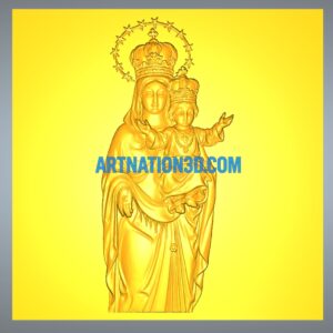 Screenshot 2025-07-29 191027 Mother Mary with Child Jesus 3D Relief Design | STL File for CNC Engraving & Church Art