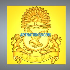 Screenshot 2025-08-01 143656 Royal Family Crest 3D Design | Custom Coat of Arms STL for CNC Engraving & Wall Art