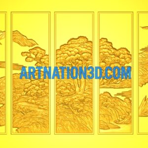 Screenshot 2025-08-04 122412 Panoramic Landscape 3D Relief Panel | CNC STL Design for Wall Art, Doors & Interior Decor