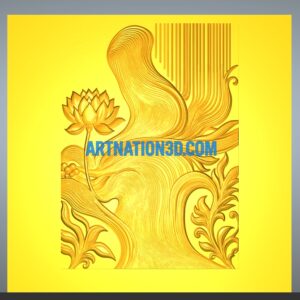 Screenshot 2025-08-09 183942 Lotus Floral Abstract 3D Model | CNC STL Design for Wall Panel & Interior Décor