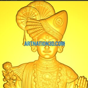 Screenshot 2025-08-13 020514 Lord Swaminarayan 3D Model | CNC STL Design for Temple & Wall Panel Carving