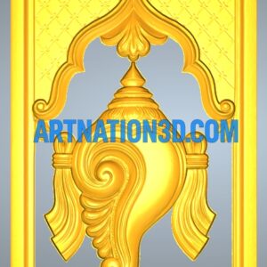 🔹 Title: Kalash 3D Model | Traditional Pot Relief Design | CNC STL File for Temple, Door & Wall Carving
