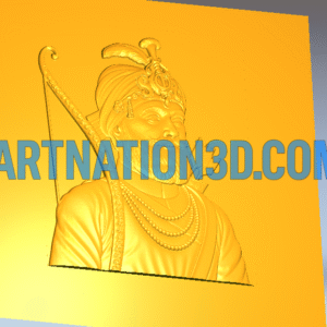 Warrior King 3D Model | Royal Maharaja Relief CNC Design | Historical Wall Art STL File