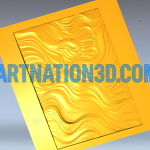 Abstract Wave Panel 3D Model | Modern CNC Wall Panel Design | Decorative Texture Relief STL File