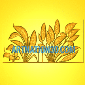 Leaf Panel 3D Model | Nature-Inspired CNC Wall Art | Decorative Relief STL Design