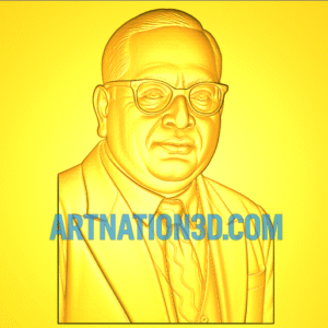 Dr. Bhim  Rao AmbedkarInspirational Leader 3D Portrait Model | CNC Relief Art | High Detail STL for Wall & Temple Design