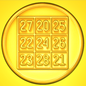 Kubera Yantra 3D Relief Model | Wealth Symbol CNC Design | STL File