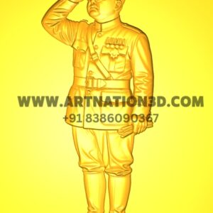 Patriotic Leader 3D Relief Model | Freedom Fighter CNC Design | STL File