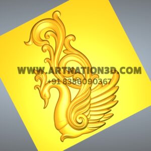Peacock 3D Model | Decorative Bird Relief Design | CNC STL File for Wood, Marble & MDF Carving