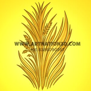 Stylized Leaf 3D Model | Decorative CNC Relief Design | STL File for Wood, MDF & Metal Carving