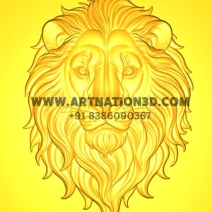Lion Head 3D Model | Majestic Animal Relief | CNC Carving STL for Wall Art & Furniture Design