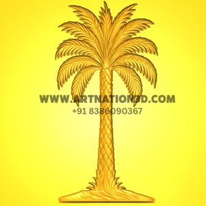 Palm Tree 3D Model | Tropical Tree CNC Relief Design | STL File for Wood, MDF & Metal Engraving