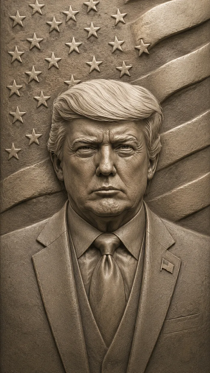 American Presidential Portrait Relief