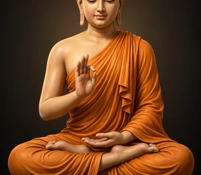 Meditating Buddha Relief Figure
