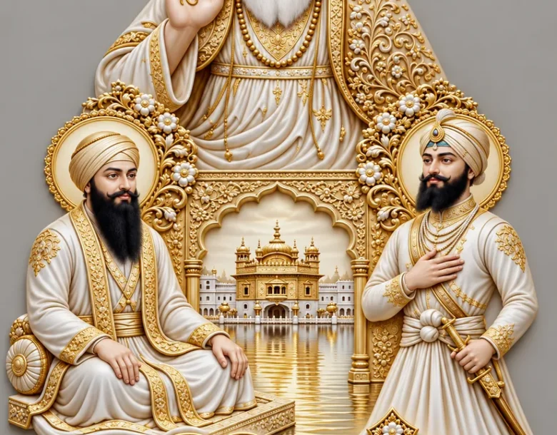 Sikh Gurus and Golden Temple Relief