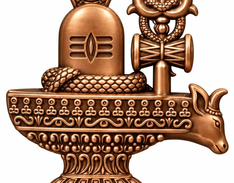 Shivling with Nandi and Trishul