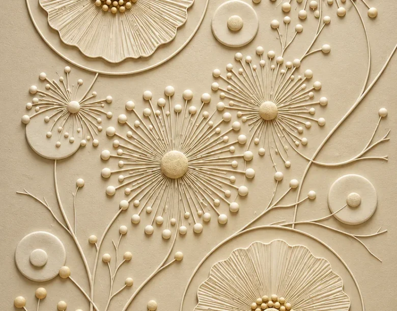 Delicate Floral Dandelion Wall Pattern