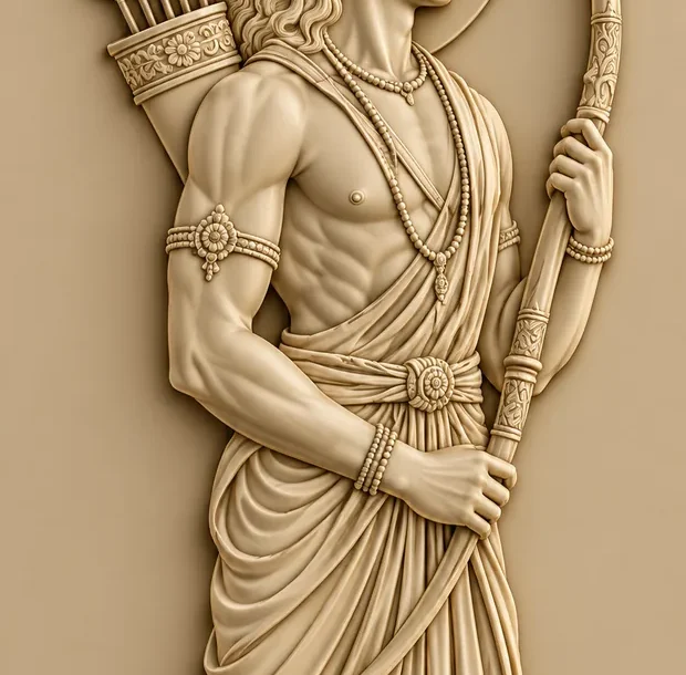 Lord Rama with Bow Relief
