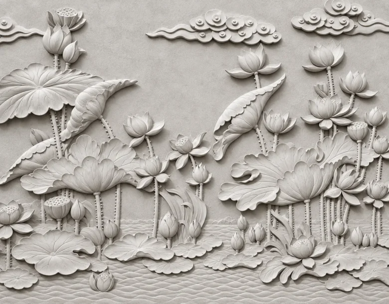White Lotus Pond Relief Landscape