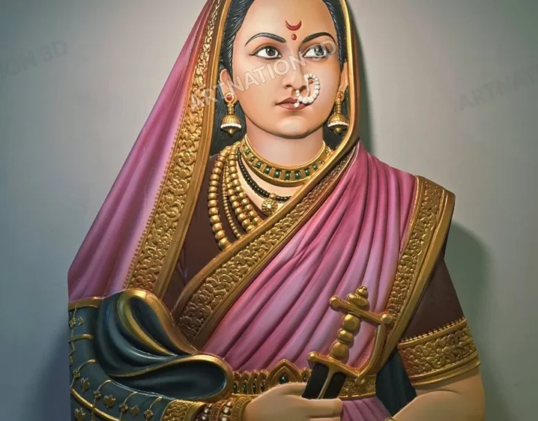 Traditional Maharashtrian Woman Sculpture – Colour Finish
