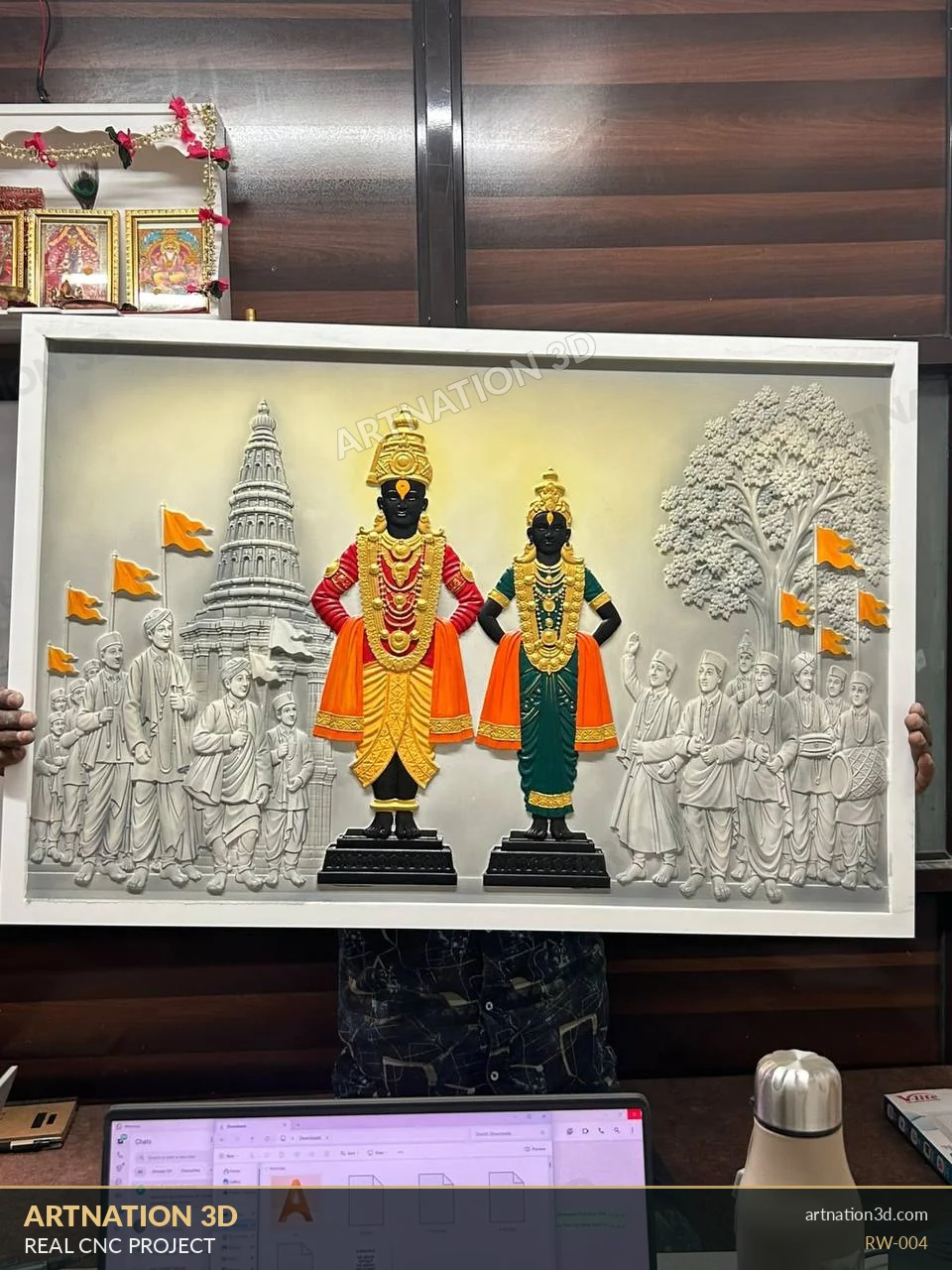Vitthal Rukmini Temple Scene - Colour Finish - ArtNation 3D