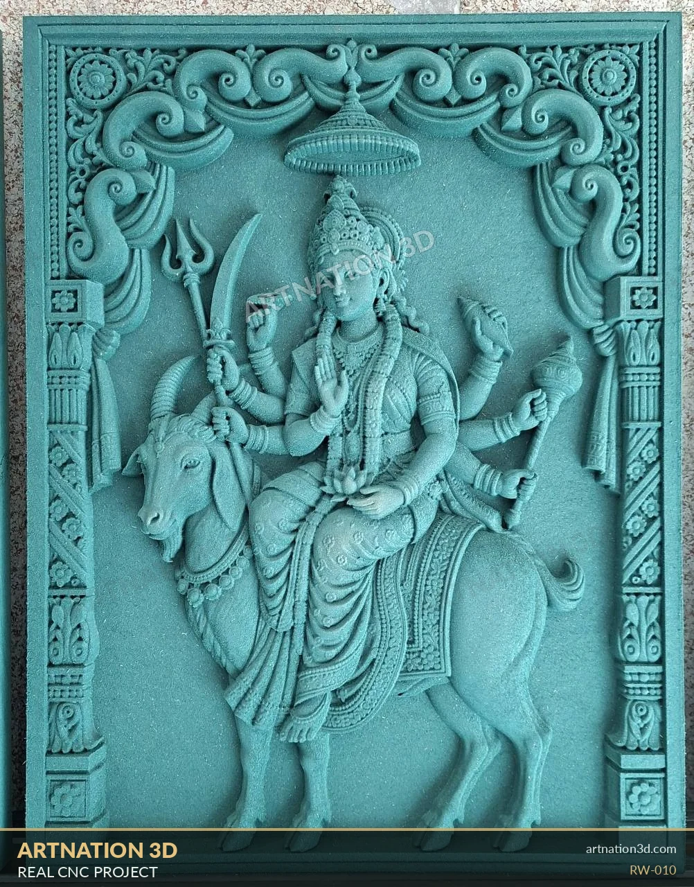 Goddess Riding Bull - Ornate Panel Version B - ArtNation 3D