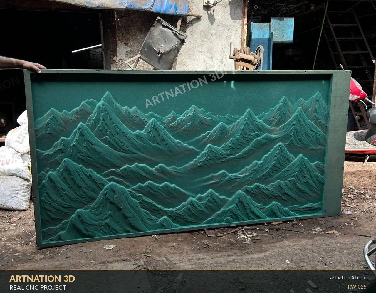 Mountain Landscape Deep Relief Wall Panel - ArtNation 3D