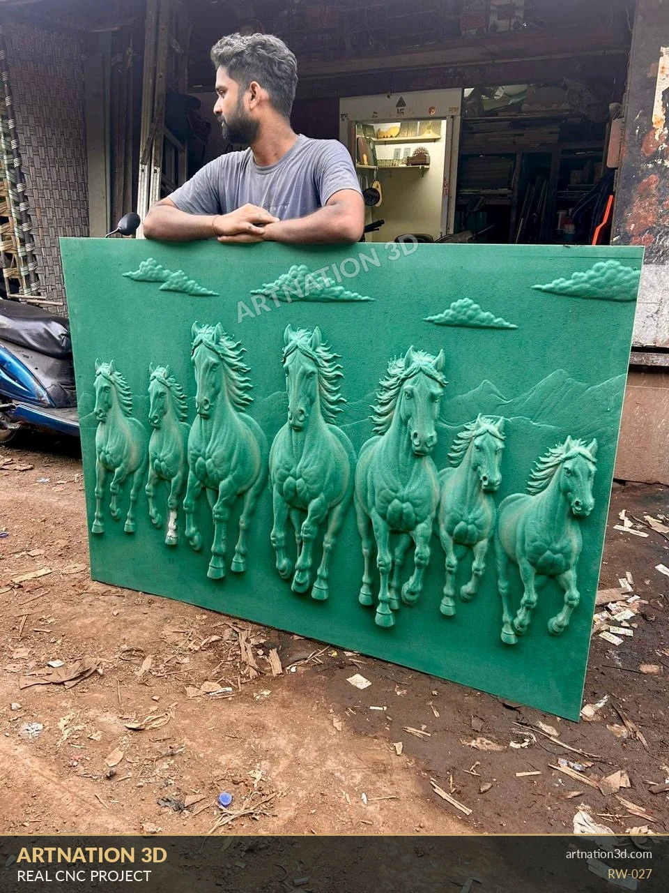 Seven Horses Finished Panel - Workshop Display - ArtNation 3D